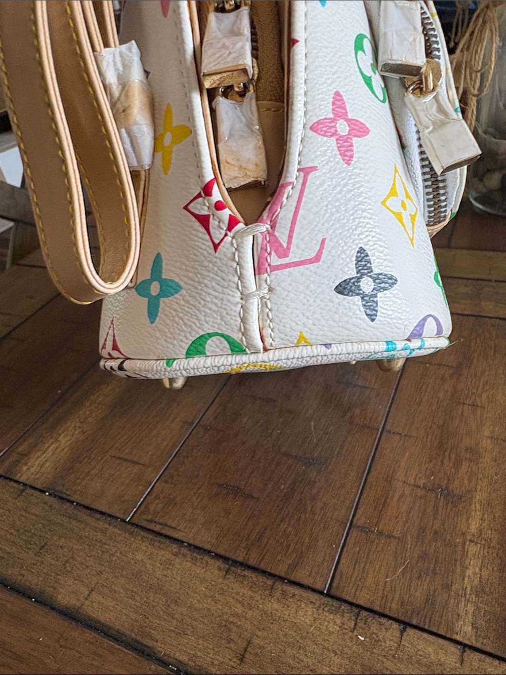 Fashion White Multicolor Monogram Mini Backpack - Picture 10 of 12